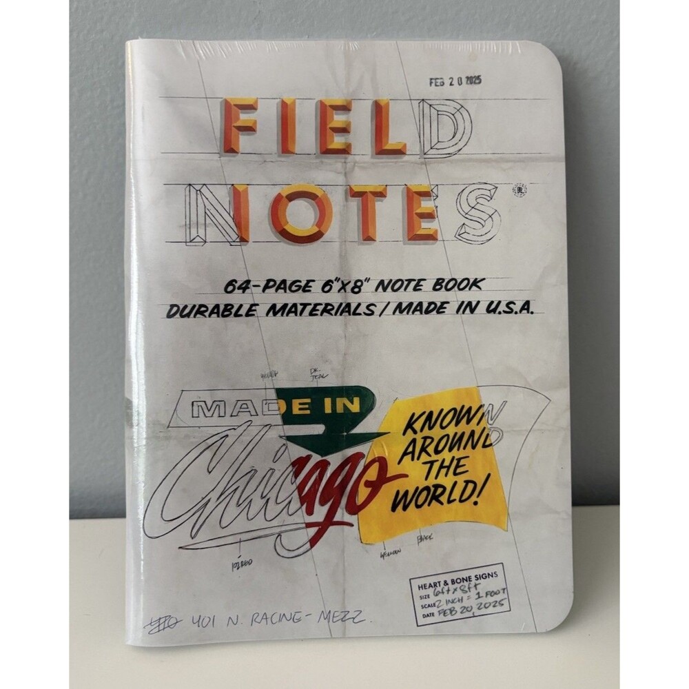 Field Notes 64 Page 6x8 Note Book Durable Materials USA Chicago 2 Pack New!